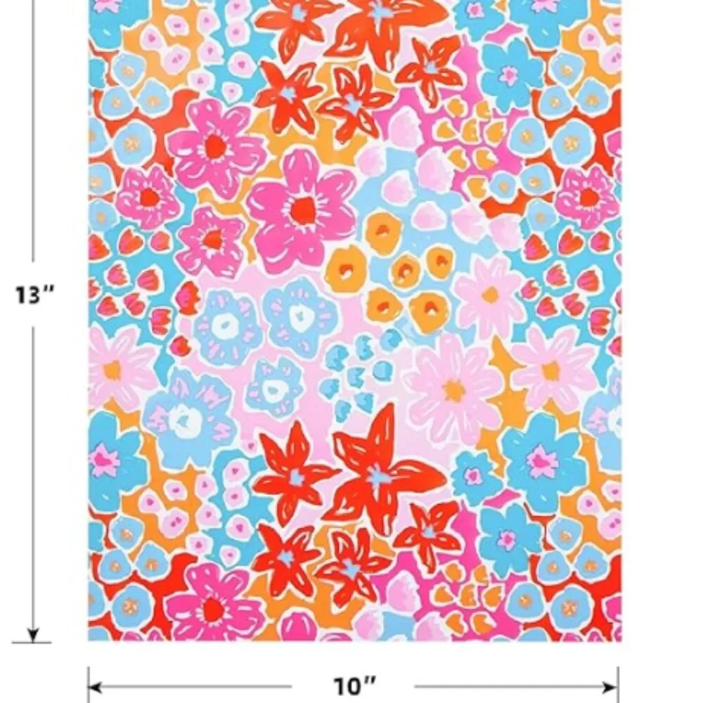 New10x13” Pollymailers Spring Time Pink & Blue Flowers 8ct